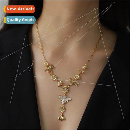 2024 spring summer new plating stacking double rows necklace