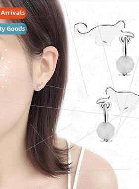 Cat moonstone earrings female simple ins earrings tide short