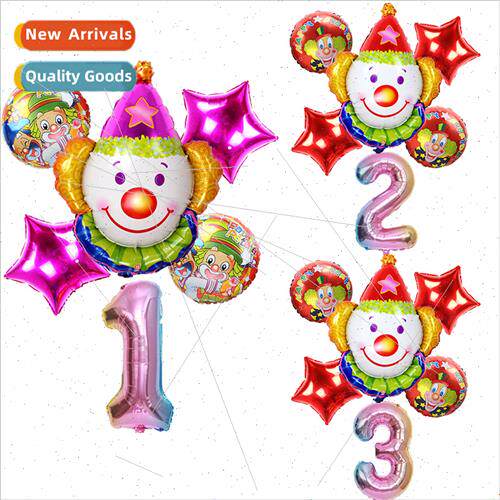 Clown Balloon Package Clown Gradient Color Digal Aluminum Fi