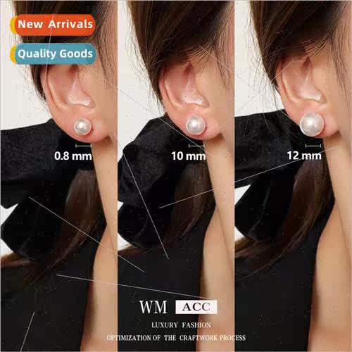lver Pin mple Pearl Earrings Commuter Earrings French Fever
