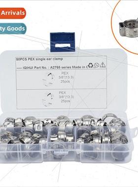 Box 50-PEX stainless steel single lug clamps 3 8inch inch 13