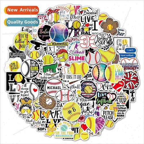 Baseball stickers 100 waterprocartoon sports ball girls skat