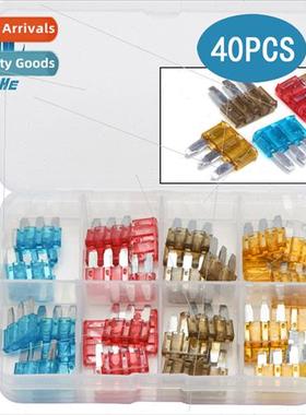 40pcs Car Fuse Box Set Small Blade Fuse适用Tripods Car Fuse