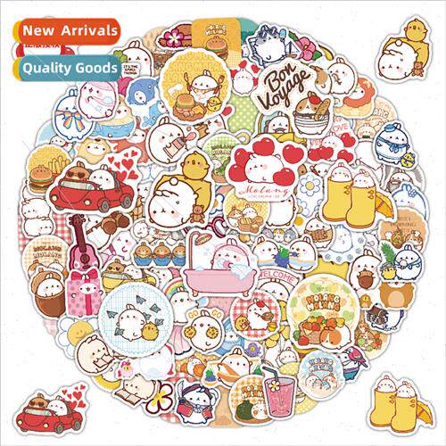 New  100 cute cartoon cute wave rabb cartoon waterprosticker