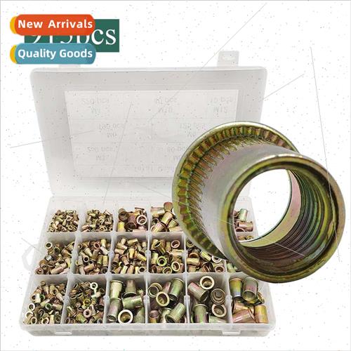 915pcs box M3M4M5M6M8M10 color zinc plated rivet nut combina