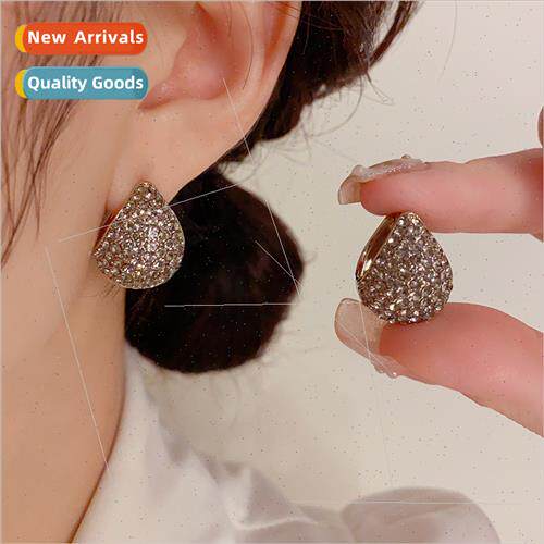 Coffee Gold Drops Zirconia Earring Buckles Fashion che Sweet