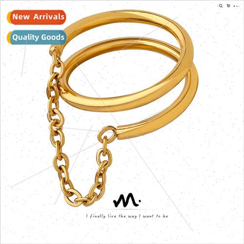 Europe retro simple index finger double finger ring small ch