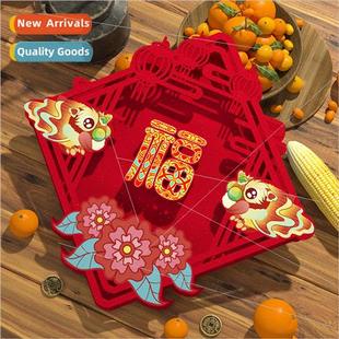 Chinese New Year scene decoration blessed door stickers velv