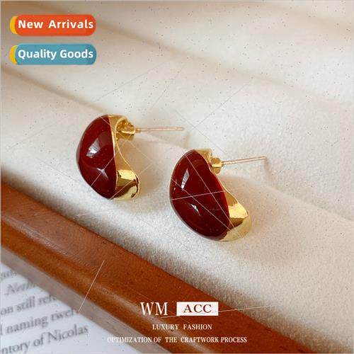 lver pin drop oil bean geometric earrings vintage vintage ea