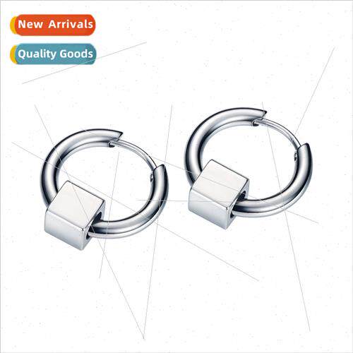 Korea fashion popular men tanium earrings hip-hop hipster se