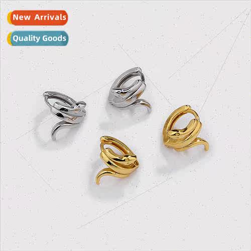 925 silver Snake Earrings适用Women Europe Niche Fashion Earr