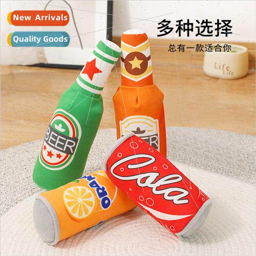 Beer Bottle Coke Dog Toy Plush Audible Pet Dog Dog Chewable