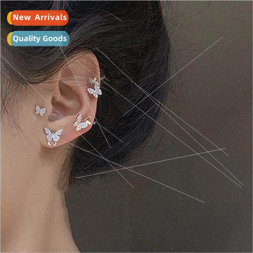 Butterfly earrings 2020 new tide earrings female ear clip fa
