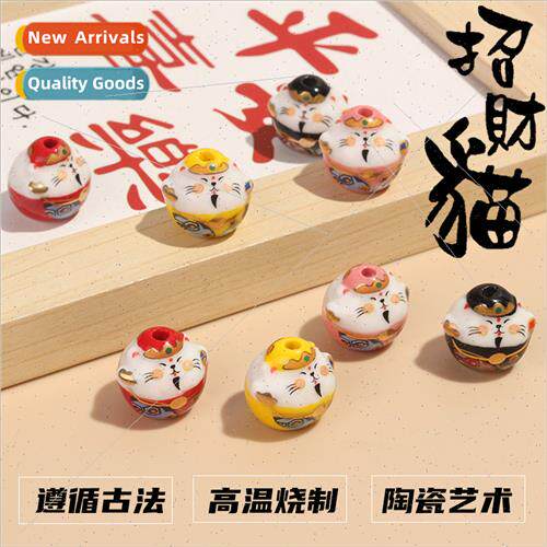 Ceramic beckoning cat God Fortune Dharma bracelet phone brac