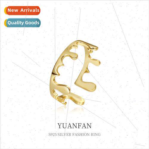 925 silver Lava Drops Ring Women che Europe Vintage Open Fin