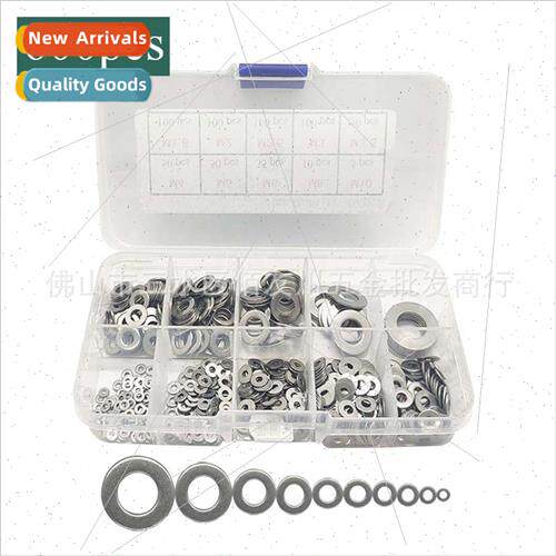 600pcs box gasket metal 304 flat washer set M1.6 M3.5 M5 M10