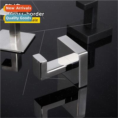Square Metal Bathroom Entryway Clothes Hat Hooks Behind Door
