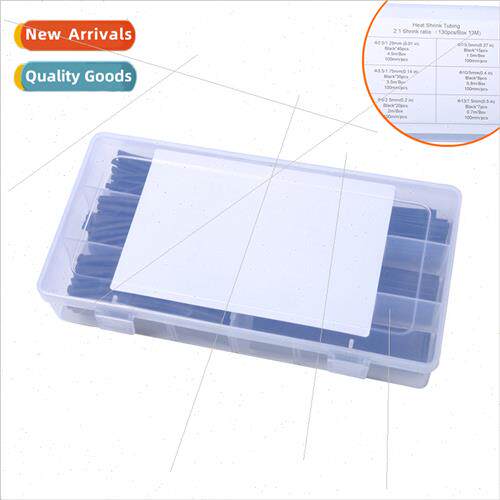 Set heat shrink tubes boxed total 130pcs-Black combination A