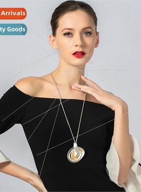 Europe new necklace retro simple pendant long necklace fashi