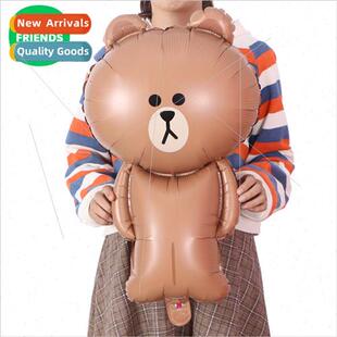 Balloon Rabb LINE Birthday Bear Koni Brown Cartoon Standing