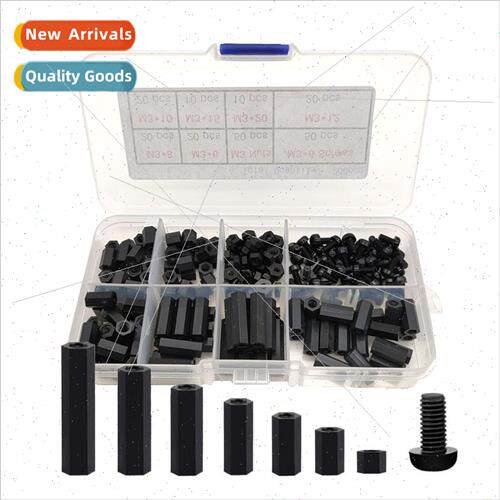 200pcs M3 black whe nylon double pass isolation post screws
