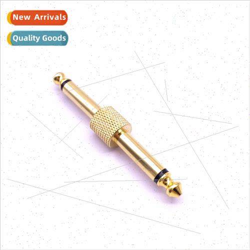 Pure copper gold-plated 6.35 male to male large two-pronged