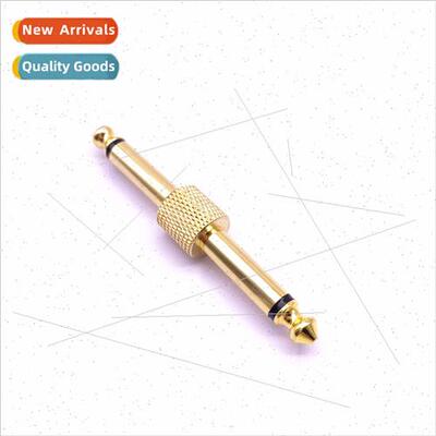 Pure copper gold-plated 6.35 male to male large two-pronged