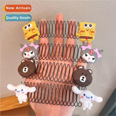 Children broken hair organizing hair comb girls bangs back h