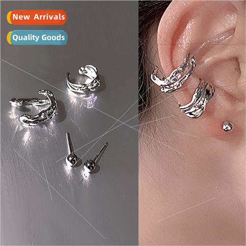 Muscle ear clasp 2023 tide simple versatile earrings niche e
