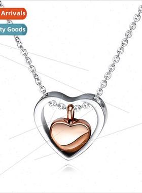 Love Ladies Tanium Necklace Pet Urn Openable
