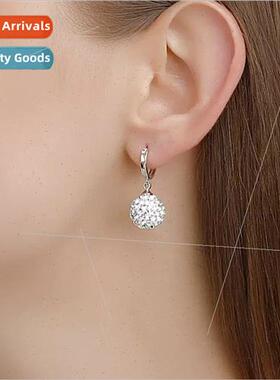 Shambhala full rhinestones 925 silver needle earrings female
