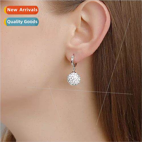 Shambhala full rhinestones 925 silver needle earrings female