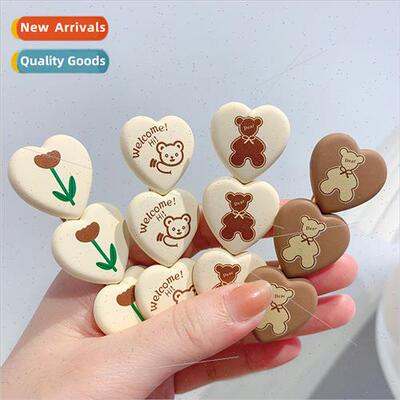 Milk tea color hairpin 2023 new side back head clip headdres