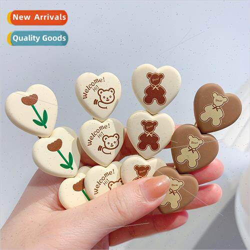 Milk tea color hairpin 2023 new side back head clip headdres
