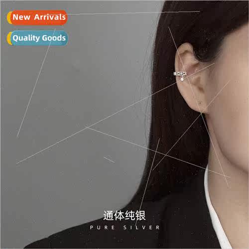 French simple gentle zirconia drop tassel ear clip fashion c