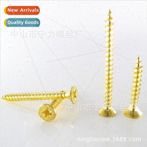 304 KA cross tapping gold screws gold-plated flat head tappi