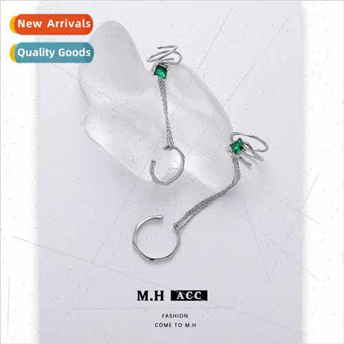 Double ring chain ring female niche sweet cool spicy girl fi