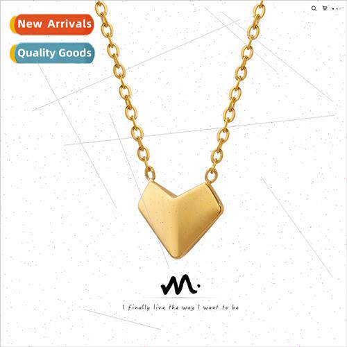 che Folding Love Heart Peach Heart Necklace Handmade Collarb