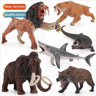Ancient times animal model megalodon shark crocodile mammoth