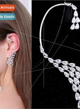 Europe nd ear bone clip earrings zirconia ear rows