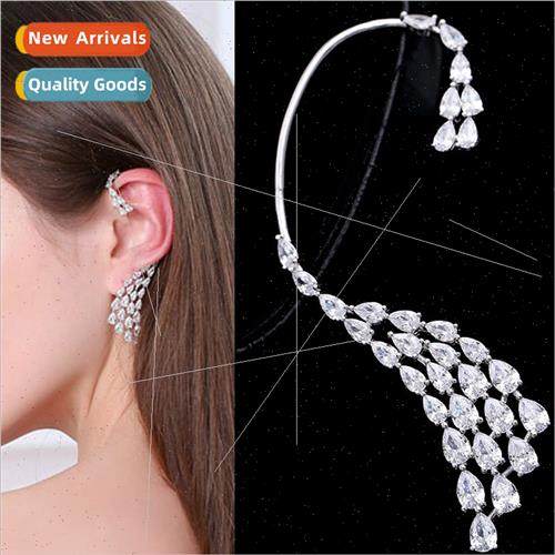 Europe nd ear bone clip earrings zirconia ear rows