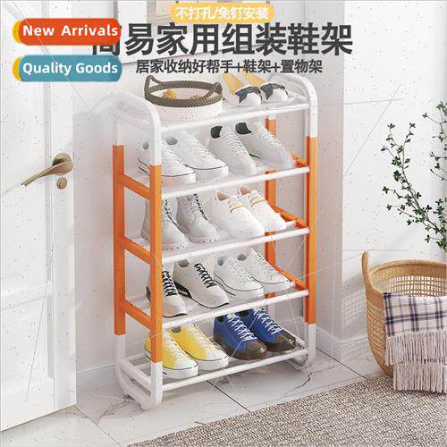 Household doorway double patchwork color shoe rack multi-lay