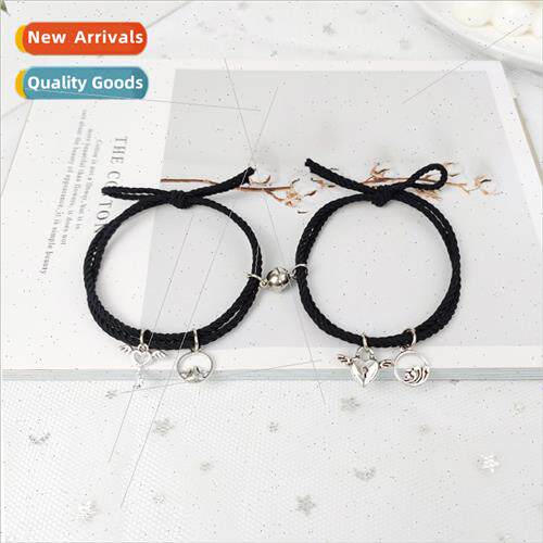 Love Key Lock Magnet Attachment Couple Bracelet One HRope Je
