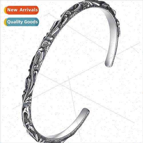 Ethnic wind retro old vine bracelet men women plant carving