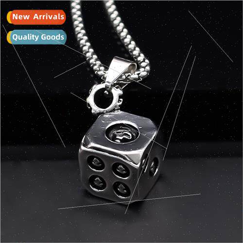 Small Creative Square Dice Pendant Skull Points Pendant Set