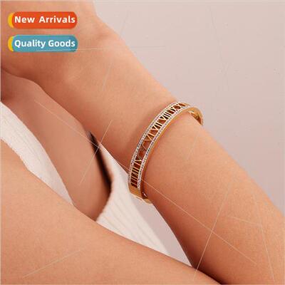 Fashion Skeleton Women Digal Bracelet wh Zirconia Stainless