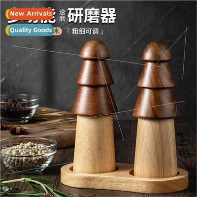 Small Tree Pepper Mill Kchen Household Acacia Oak Black Pepp