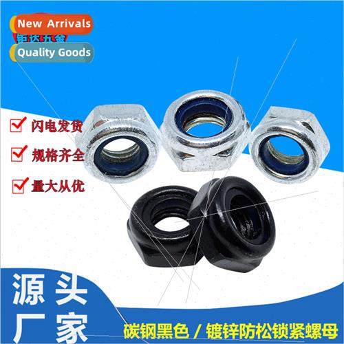 Black Lock Nut High Sngth Galvanized Hexagonal Nut Nylon Non