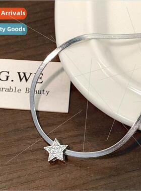 New flash diamond pentagram snakebone chain women niche prem