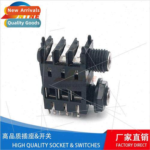 6.35 Speaker Microphone Stereo Mic Socket Double Header PJ-6